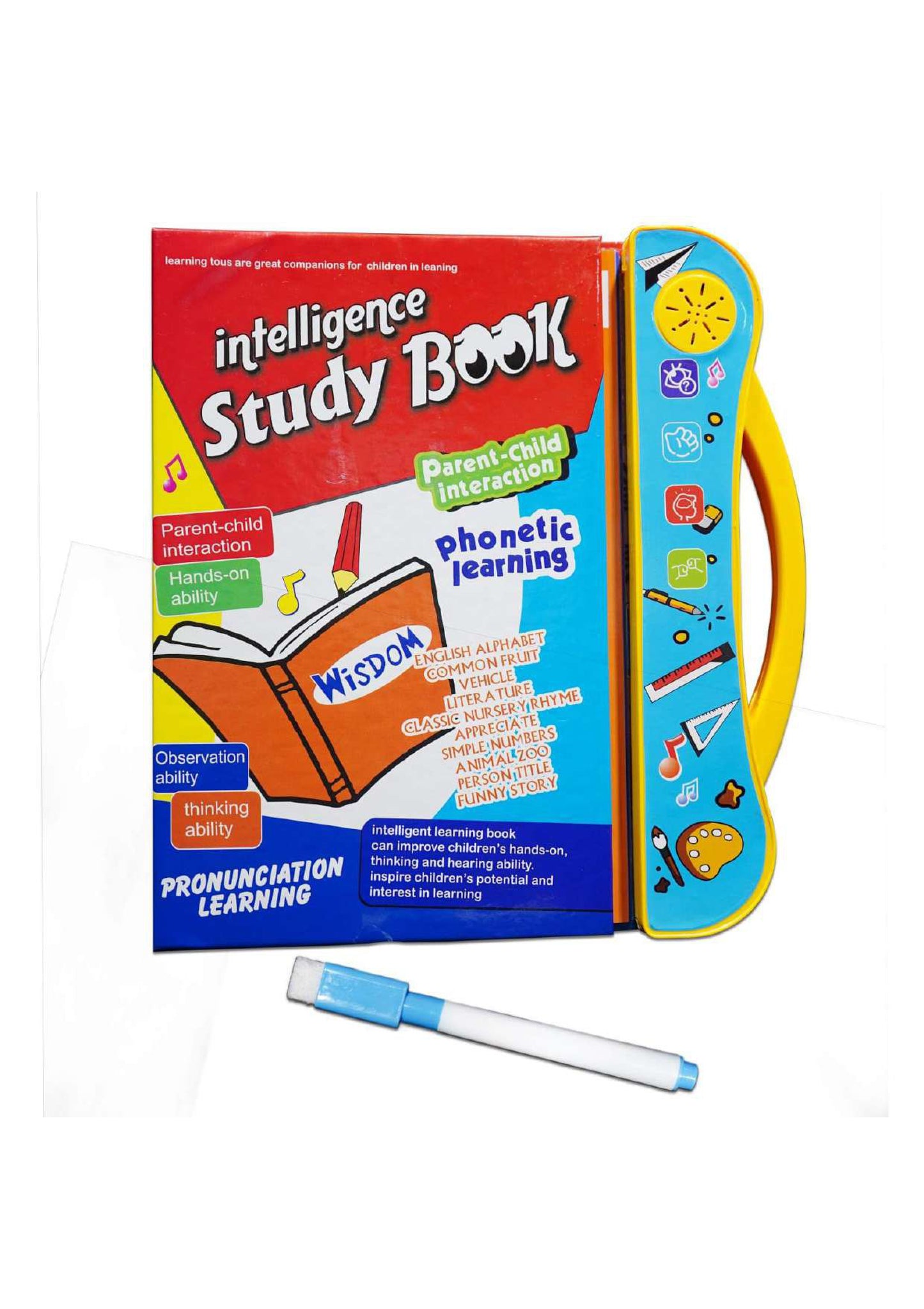Electronic Intelligent Book with All Learning Materials with Clear Voice with Touch Sensors for kids (Study Book)