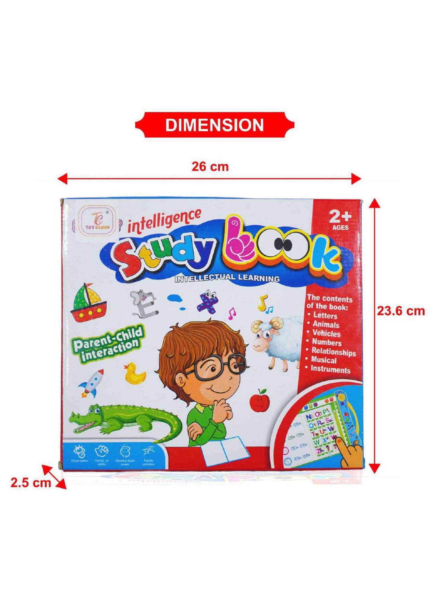 Electronic Intelligent Book with All Learning Materials with Clear Voice with Touch Sensors for kids (Study Book)