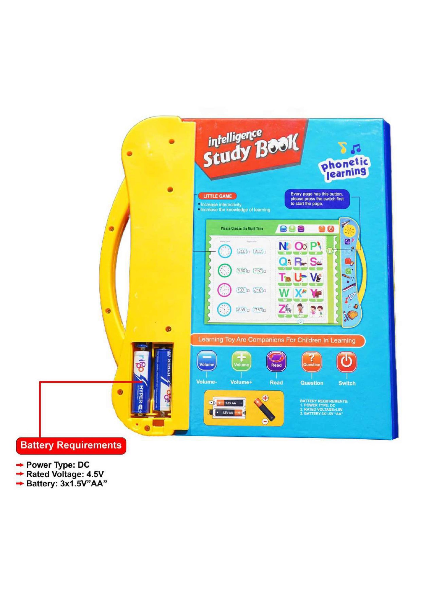 Electronic Intelligent Book with All Learning Materials with Clear Voice with Touch Sensors for kids (Study Book)